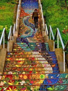 Moraga Street Tiled Stairs - San Fransisco
